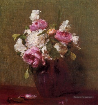 Pivoines et roses blanches Narcissus Henri Fantin Latour Peinture à l'huile